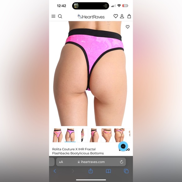 IHeartRaves/Rolita Couture Fractal Flashback Bootylicious Bottoms - Picture 4 of 5